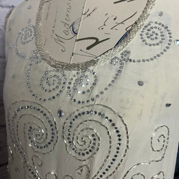 Vintage Diane Gilman Silk Beaded Tank - Picture 11 of 14